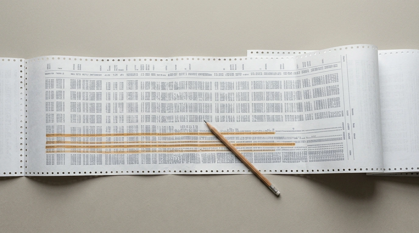 Relevé d'usage des rapports sur douze mois glissants, sur papier