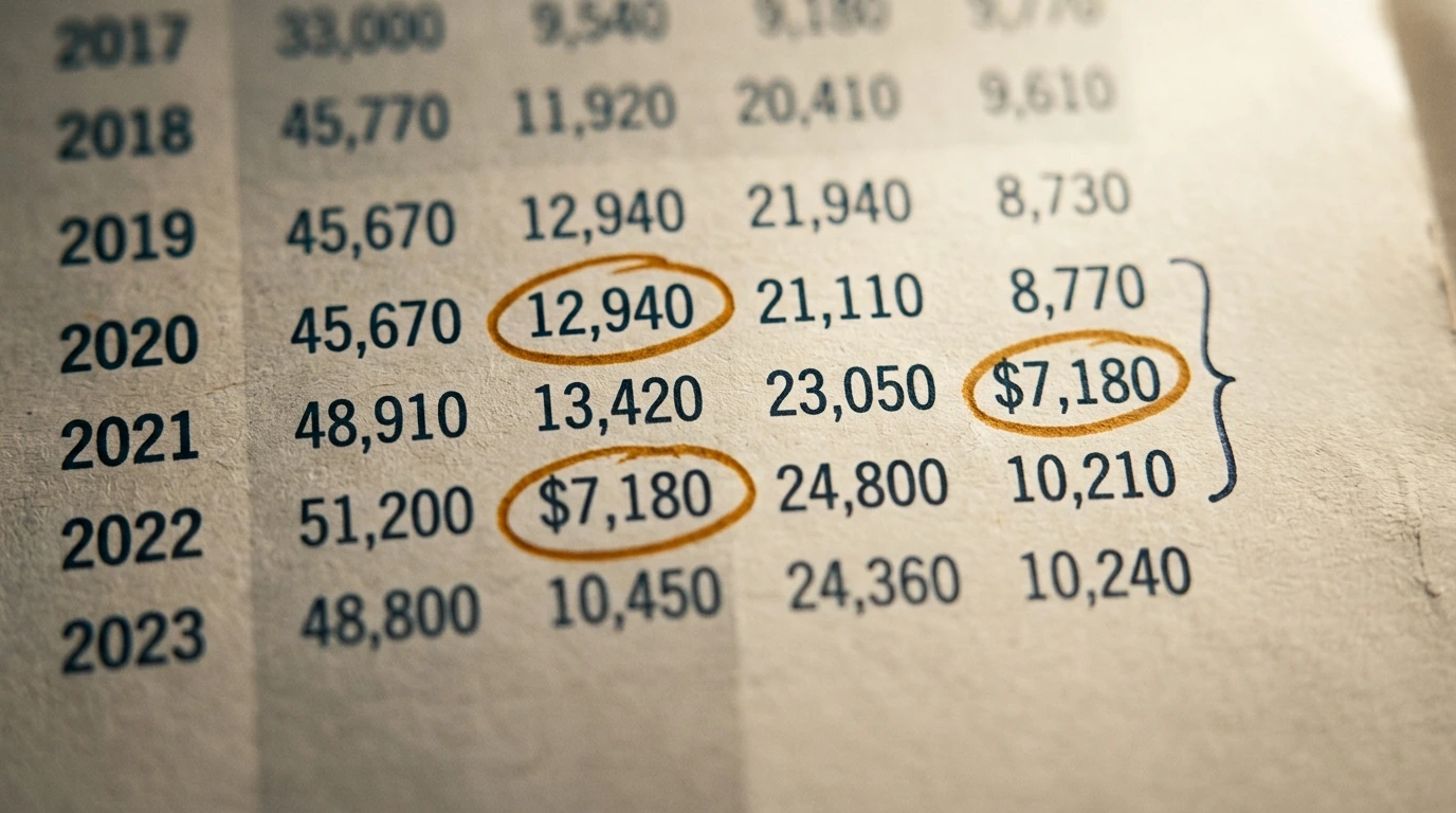 Écarts relevés et bornés par famille d'indicateurs