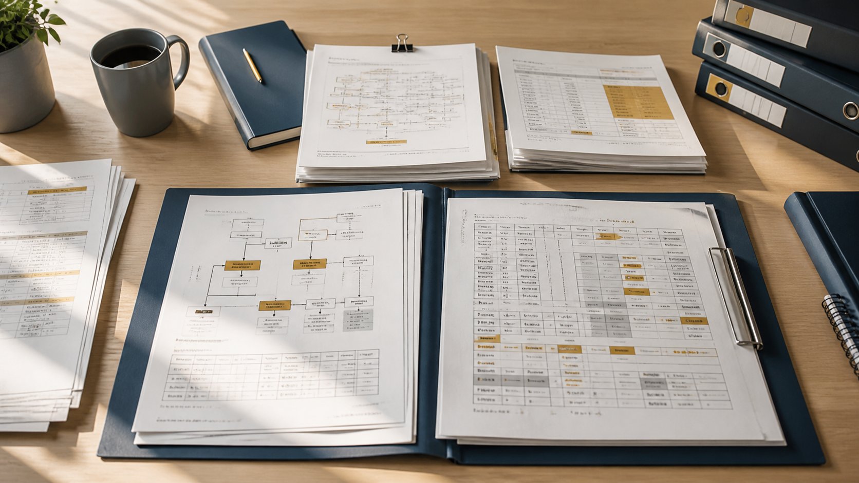 Document technique annoté avec schémas de flux de données génériques et surlignages ambrés