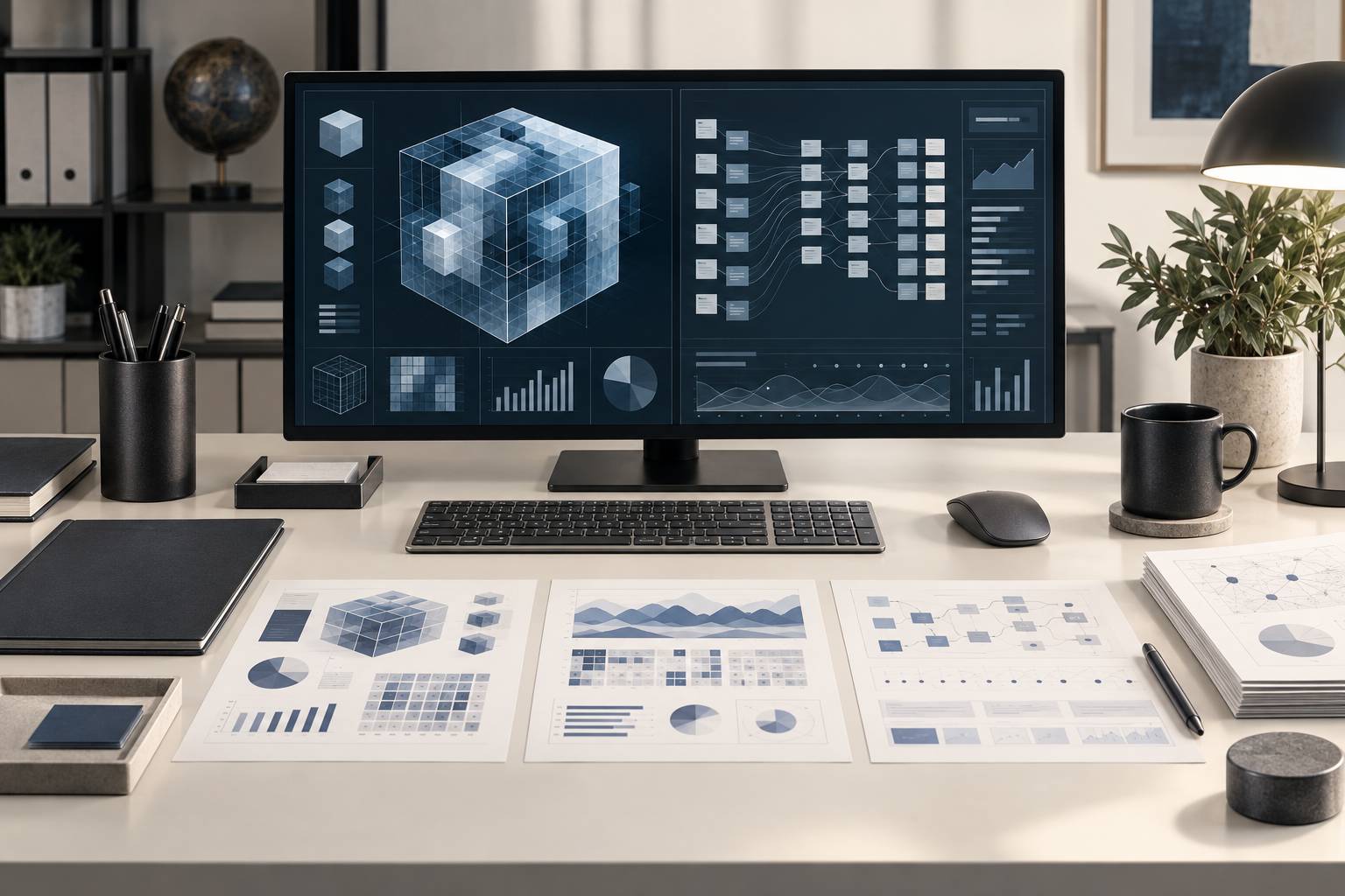 Illustration éditoriale du sujet : OLAP : définition, cube, opérations et différence avec OLTP