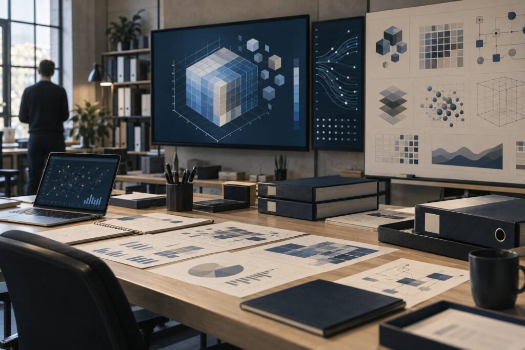 Illustration éditoriale du sujet : OLAP : définition, cube, opérations et différence avec OLTP