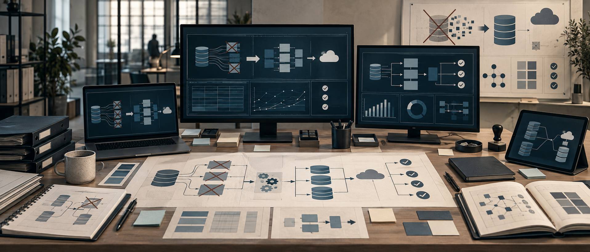Illustration éditoriale du sujet : SAP BW vers BW/4HANA : ce que la bascule impose vraiment